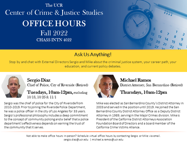 Fall 2022 Office Hours